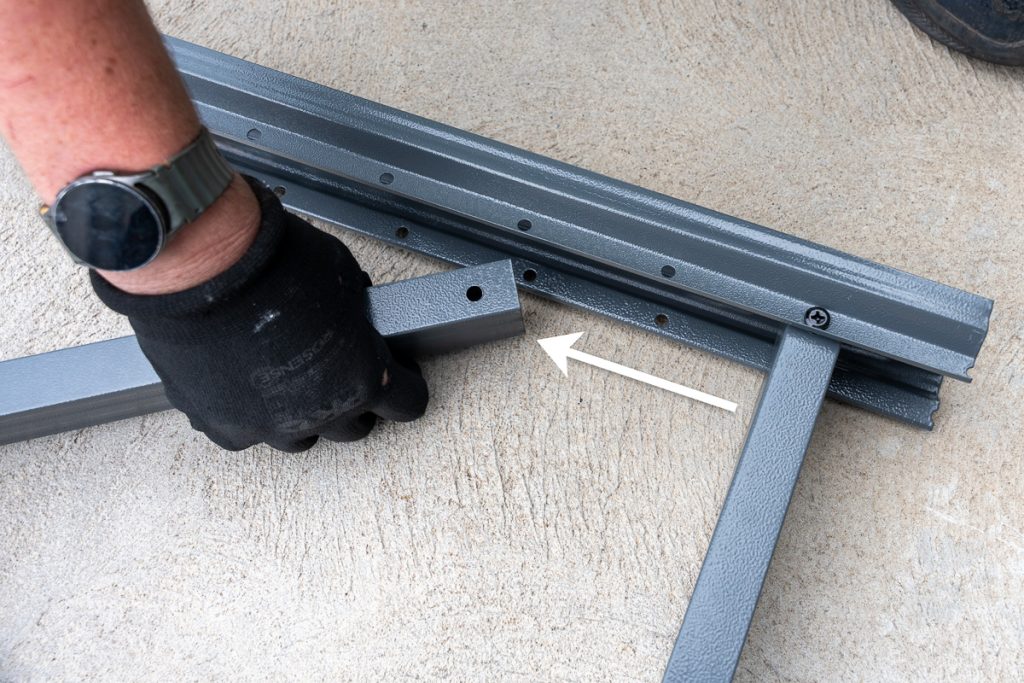 Build the Upright Frames - Lining up the diagonal beam