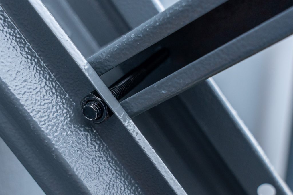 Build the Upright Frames - Hand tight the nut on the screw