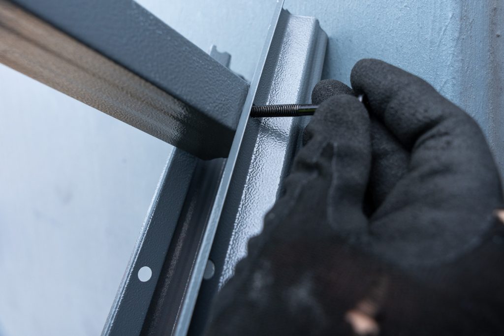 Build the Upright Frames - Securing the beams with a long screw